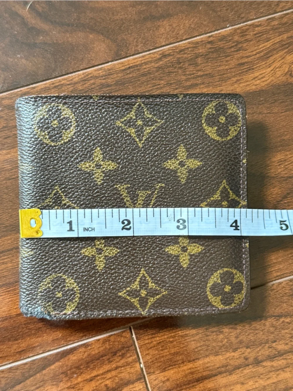 Authentic vintage Louis Vuitton Monogram Canvas Wallet in Brown and Gold